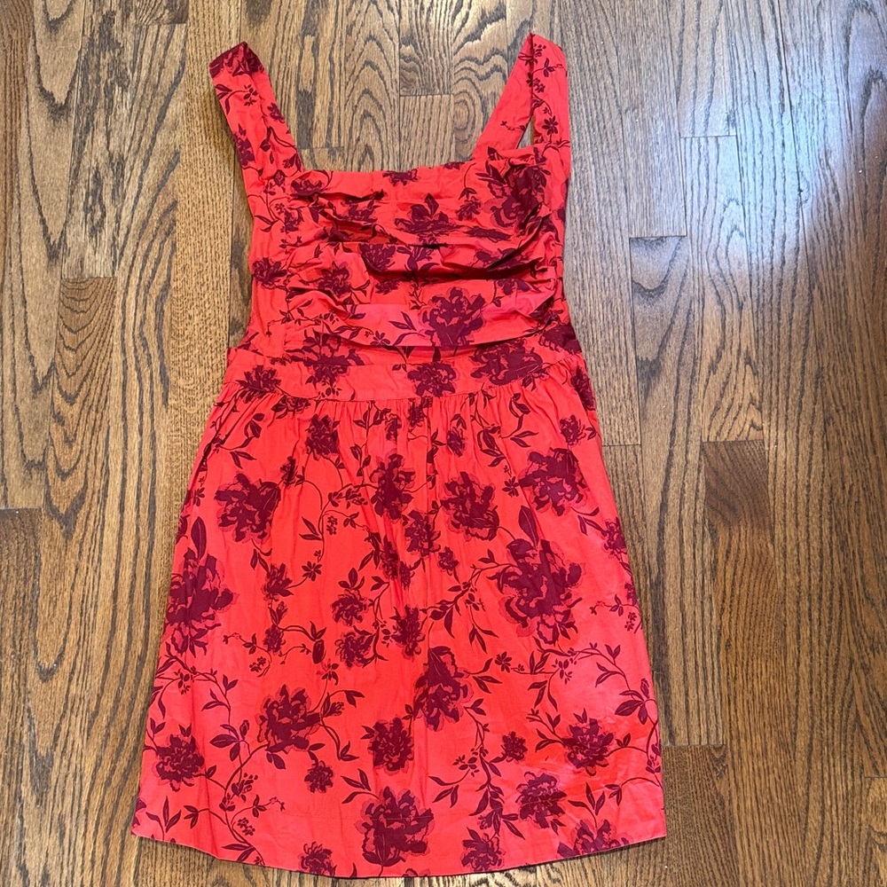 Free People Red Floral Mini Dress
